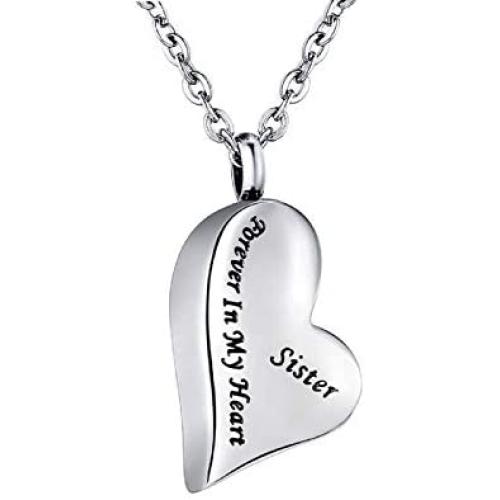 HooAMI Dad Forever in My Heart Cremation Jewelry Keepsake Memorial Urn Necklace