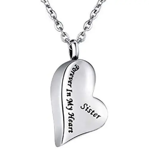 HooAMI Dad Forever in My Heart Cremation Jewelry Keepsake Memorial Urn Necklace
