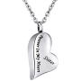 HooAMI Dad Forever in My Heart Cremation Jewelry Keepsake Memorial Urn Necklace