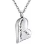 HooAMI Dad Forever in My Heart Cremation Jewelry Keepsake Memorial Urn Necklace