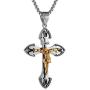 HZMAN Crucifix Pendant stainless Steel INRI Cross Necklace Religious Men Jewelry Gift, with 22 + 2 Inch Chain