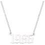 RTY Stainless Steel Birth Year Necklace Initial Year Number Pendant Necklace, 18k Gold Wedding Date Necklace Friendship Jewelry