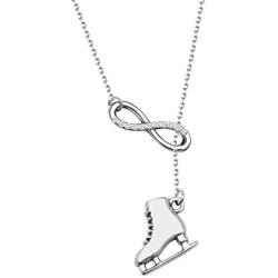 AKTAP Skating Gifts Figure Skating Y Necklace Skater Jewelry for Skate Coach Skate Lover Ice Skating Gift for Women Girls