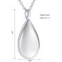 Engraved Teardrop Urn Necklace for Ashes Simple Cremation Keepsakes Memorial Cremation Jewelry for Loved One