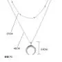 YienDoo Boho Multilayer Necklace Trendy Crescent Moon Pendant Bead Choker Chain Bohemia Jewelry For Woman and Girls (Gold)