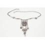 TFJ Women Ethnic Fashion Bling Jewelry Boot Bracelet Antique Silver Metal Chain Shoe Anklet Purple Star Charm