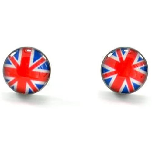 Stainless Steel National Flag Earrings Studs