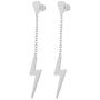 Edforce Stainless Steel Womens Girls Teens Earrings Lightning Bolt Dangle, 60mm/2.4in