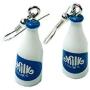 YONYou 2 pairs Funny Cartoon Milk Bottle Drop Earring,Creative Wine Bottle Resin Personality Dangle Earring Party Jewelry