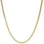 Sterling Silver Italian 2.5mm Franco Square Box Link Chain- Made In Italy- Silver or Yellow- 16''-30''
