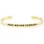 MantraBand Bracelet - Keep Moving Forward - Inspirational Engraved Adjustable Mantra Band Cuff Bracelet - Silver, Gold, Rose Gold - Gifts for Women