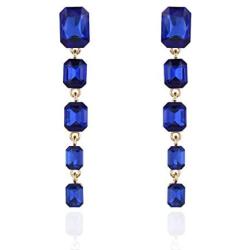 SP SOPHIA COLLECTION Womens 5 Tiered Rectangle Dangle Drop Rhinestone Post Earrings