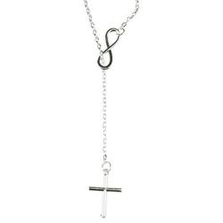 Simple Design Infinity Love & Cross Necklace Pendant
