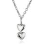 ELYA Jewelry Womens Stainless Steel Dangling Hearts Pendant Necklace, White, One Size