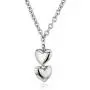 ELYA Jewelry Womens Stainless Steel Dangling Hearts Pendant Necklace, White, One Size ELYA Jewelry Womens Stainless Steel Dangling Hearts Pendant Necklace, White, One Size