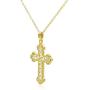 River Island Sterling Silver Diamond-Cut Filigree Cross Pendant Necklace