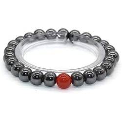 Drkao 2 Packaging Red Bead Magnetic Bracelet Immunity Migraine Relief Anxiety Relief Anxiety Bracelet