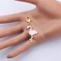 UJIMS Flamingo Lovers Gift Pink Enamel Flamingo Necklace Earring Set for Women Girl Flamingo Jewelry BFF Motivational Gift