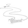 RWQIAN Gold Plated Personalized Name Necklace with Dainty Pendant Initial Monogram Necklace Stainless Steel Chain Jewelry for Women & Teen Princess Ella Girlfriend Customized