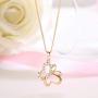 Aimber brass Dainty Elephant Necklace Initial Elephant Charms Necklace Jewelry for Women and Girls