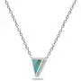 Sterling Silver Polished Inlay Triangle Minimalist Dainty Necklace for Women Girls, Choice of 3