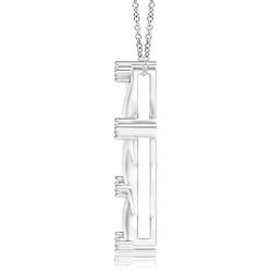 Diamond Braided Cross Pendant (1.9mm Diamond)