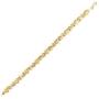 10k Yellow Gold Diamond Cut XO Hearts & Kisses Bracelet 7.25'' 8''