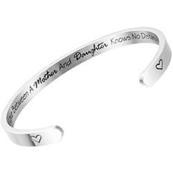 Raysunfook Mother Bracelet Hidden Message Cuff Bangle Jewelry from Daughter Son