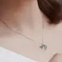 JEWME 925 Sterling Silver Mermaids Tears Necklace Crystal Teardrops Collarbone Chain Fishtail Pendant Jewelry Gift JEWME 925 Sterling Silver Mermaids Tears Necklace Crystal Teardrops Collarbone Chain Fishtail Pendant Jewelry Gift