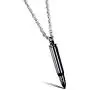 Mens Stainless Steel Bullet Cremation Urn Necklace for Ashes Keepsake Punk Jewelry Silver Black Gold Mens Stainless Steel Bullet Cremation Urn Necklace for Ashes Keepsake Punk Jewelry Silver Black Gold
