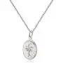 Sterling Silver Polished Palm Tree Summer Medallion Coin Round Pendant Necklace Sterling Silver Polished Palm Tree Summer Medallion Coin Round Pendant Necklace