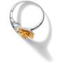 U7 Cute Ring for Women Teen Girls|3D Vivid Rose Flower End Wrap Ring Platinum Plated Adjustable Stacking Ring, Platinum Gold Rose Gold Color