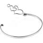 AeraVida Double Heart One Love .925 Sterling Silver Link Bracelet
