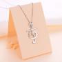 S925 Sterling Silver Musical Note Pendant Necklace, Box Chain 18 inches