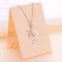 S925 Sterling Silver Musical Note Pendant Necklace, Box Chain 18 inches S925 Sterling Silver Musical Note Pendant Necklace, Box Chain 18 inches