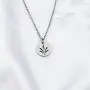 FUSTMW Marijuana Leaf Necklace Pot Leaf Pendant Marijuana Leaf Jewelry for Men Women