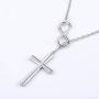 925 Sterling Silver Faith Hope Love Cross Pendant Necklace Cubic Zirconia for Women Teen Girls Christian Birthday Christmas Jewelry Gift