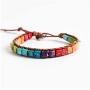 YGLINE Boho Leather Wrap Bead Bracelets for Women Girls Handmade Chakra Imperial Jasper Adjustable Healing Bracelet Bangles