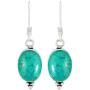 Turquoise Earrings 925 Silver Overlay handmade Dangle Earrings
