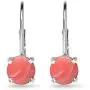 Sterling Silver Polished Cabochon Stone 6mm Round-cut Leverback Earrings Sterling Silver Polished Cabochon Stone 6mm Round-cut Leverback Earrings