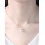 Mints 2ct Morganite Asscher Cut Pendant Necklace Sterling Silver Gemstone Fine Jewelry Women