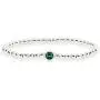 Sterling Silver Polished Beads Stretch Stack Bracelet Made with Swarovski Crystal For Women Teens Girls Sterling Silver Polished Beads Stretch Stack Bracelet Made with Swarovski Crystal For Women Teens Girls