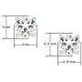 SolidSilver - Sterling Silver 3mm Round Solitaire Stud Earrings Made with Swarovski Crystal