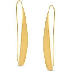 Humble Chic 14K Gold Plated Bar Dangle Earrings | Hypoallergenic Long Threader Drop Earrings for Women