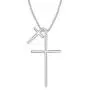 Sterling Silver, Rose or Gold Tone Double Cross 16+2'' First Commuion/Confirmation Necklace Sterling Silver, Rose or Gold Tone Double Cross 16+2'' First Commuion/Confirmation Necklace