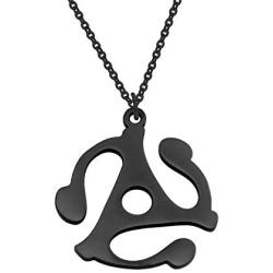 MAOFAED Record Adapter Necklace DJ Retro Symbol Gift DJ Gift Record Adapter Jewelry Music Lovers Jewelry 45 RPM Adapter Necklace 