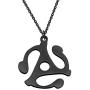 MAOFAED Record Adapter Necklace DJ Retro Symbol Gift DJ Gift Record Adapter Jewelry Music Lovers Jewelry 45 RPM Adapter Necklace 
