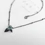 Thaya 925 Sterling Silver Blue Rose Flower Pendant Necklace Blue Crystal Choker Necklace Black Handmade Dainty Pendant Charm Necklace for Girl Jewelry for Summer Thaya 925 Sterling Silver Blue Rose Flower Pendant Necklace Blue Crystal Choker Necklace Black Handmade Dainty Pendant Charm Necklace for Girl Jewelry for Summer
