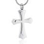 Stainless Steel Cross Memorial Cremation Ashes Urn Pendant Necklace Keepsake Jewelry Urn