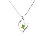 Beads & Pearls Jewelry Stainless Steel Shamrock Four Leaf Clover Charm Pendant Necklace for Women | St Patricks Day Gifts, 18'' + 2'' Extender